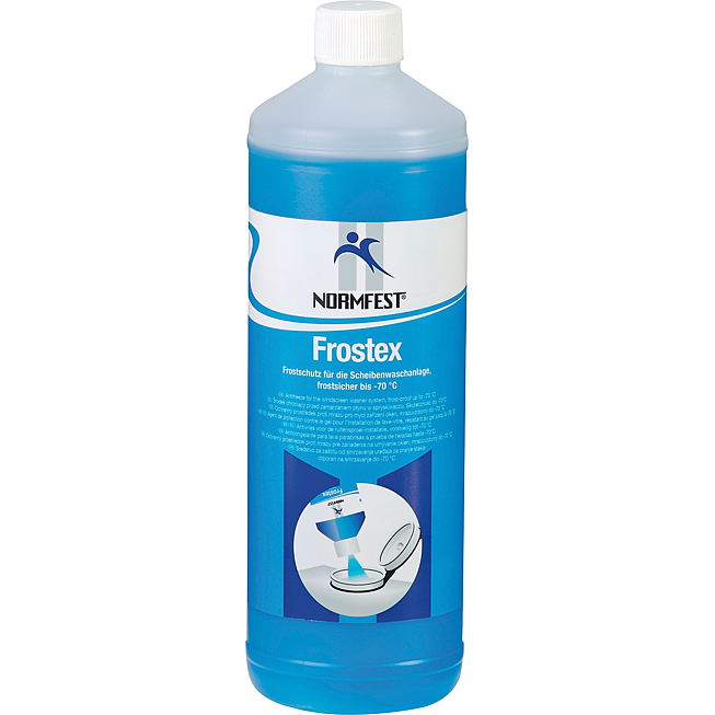 Antivries-concentraat voor ruiten en koplamp-sproeiers, Frostex Winter 1000 ml.